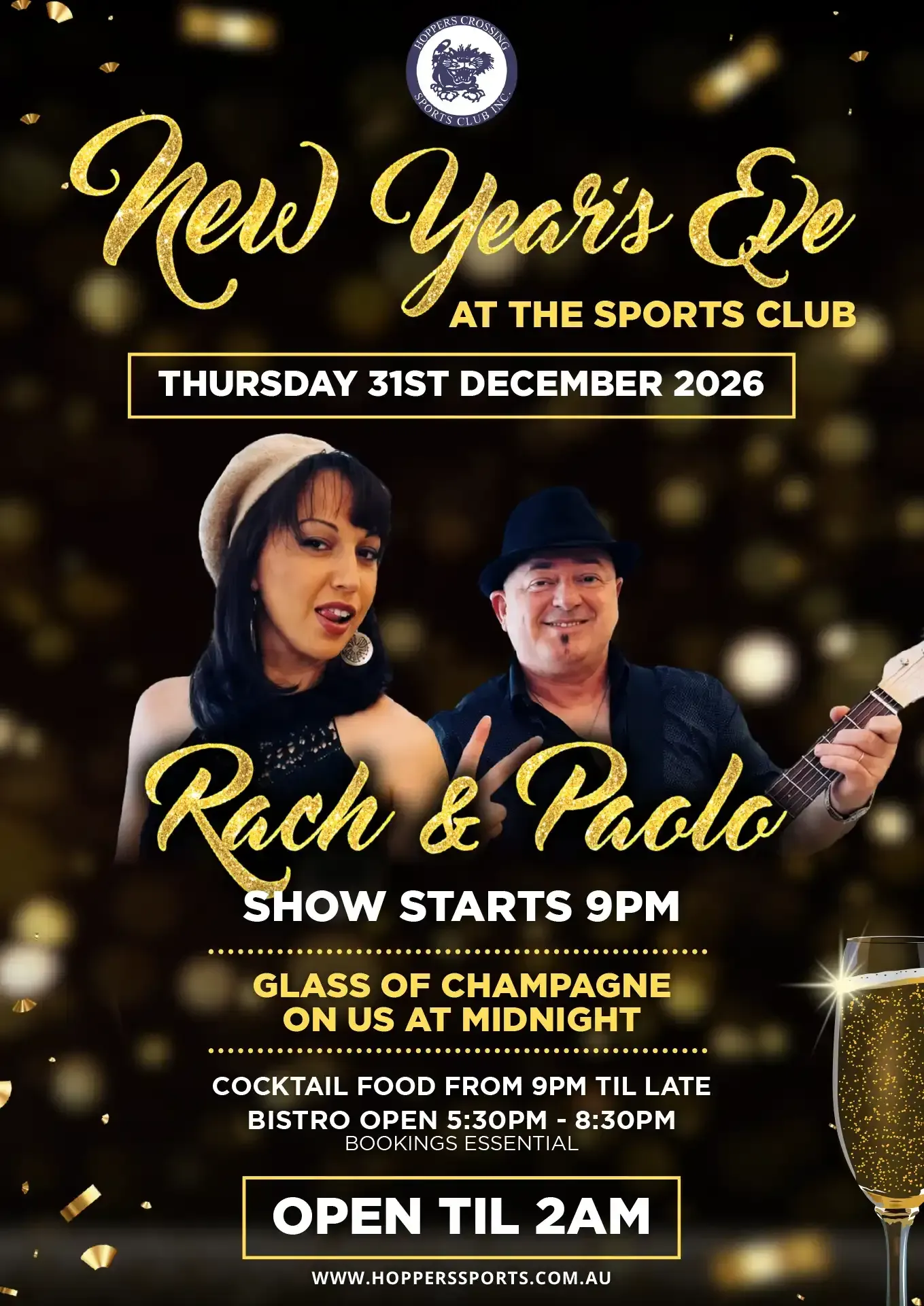 Celebrate New Year's Eve at Hoppers Crossing Sports Club