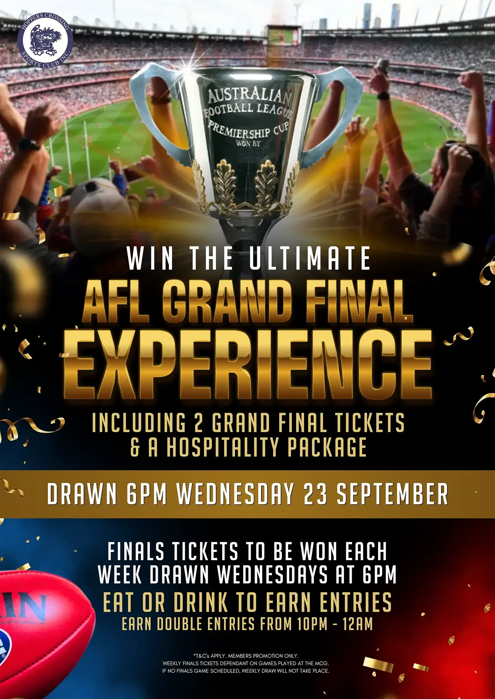 Ultimate AFL Grand Final Experience at Hoppers Crossing Sports Club