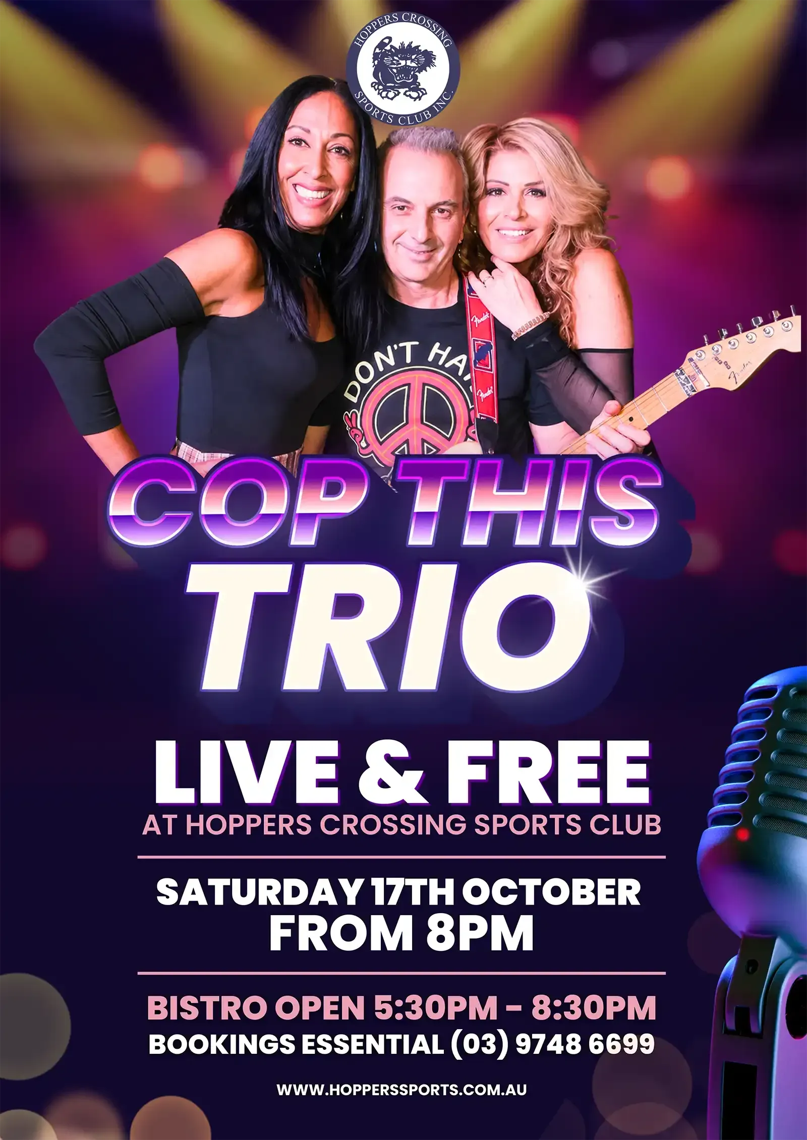 Cop This Trio - Live Music at Hoppers Crossing Sports Club