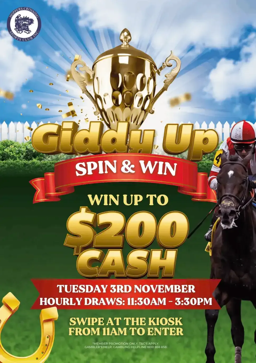 Giddy Up Spin and Win on the day!