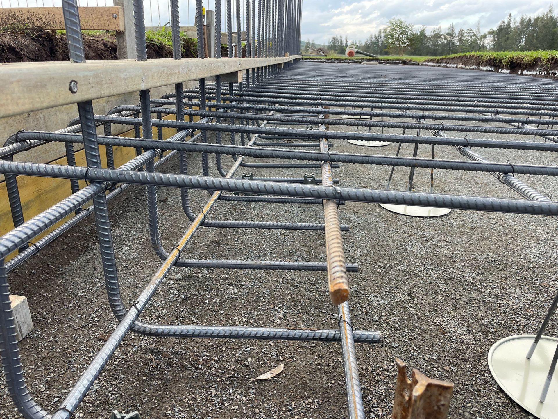 Foundation with steel reinforcement— J’s Concreting & Carpentry in Wauchope, NSW
