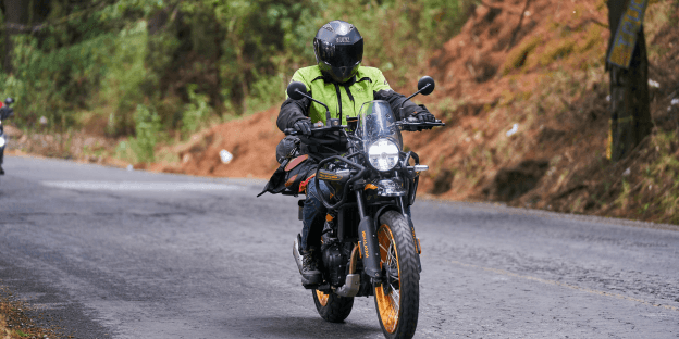 motorcyclist wearing hearing protection