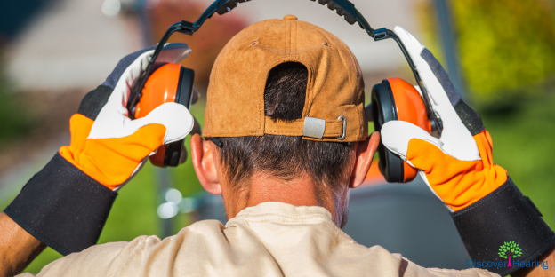 man after car accident with hearing damage