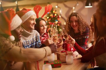 people celebrating the holidays together