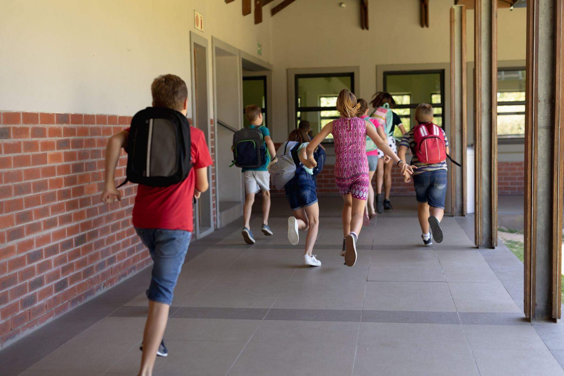 children returning to school