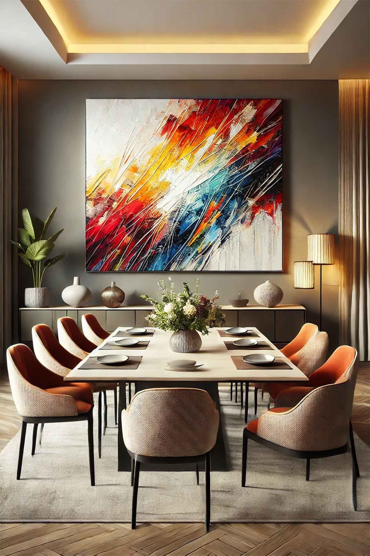 Canvas Wall art with a unique layering technique.