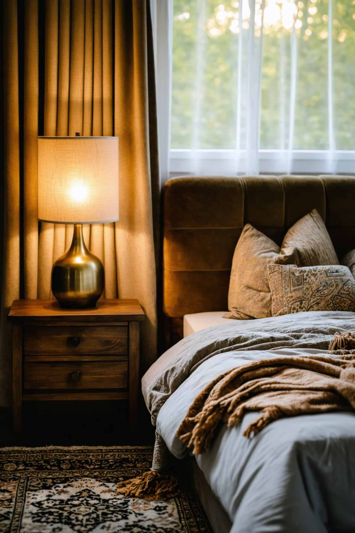 Lighting in a room to create a mix of modern and vintage elements. 