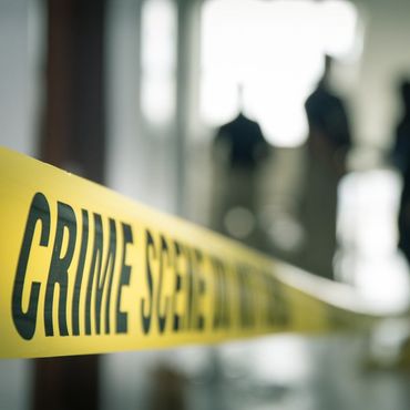 We help with murders, DUIs, DWIs, and felony possessions Crime scene tape across crime scene