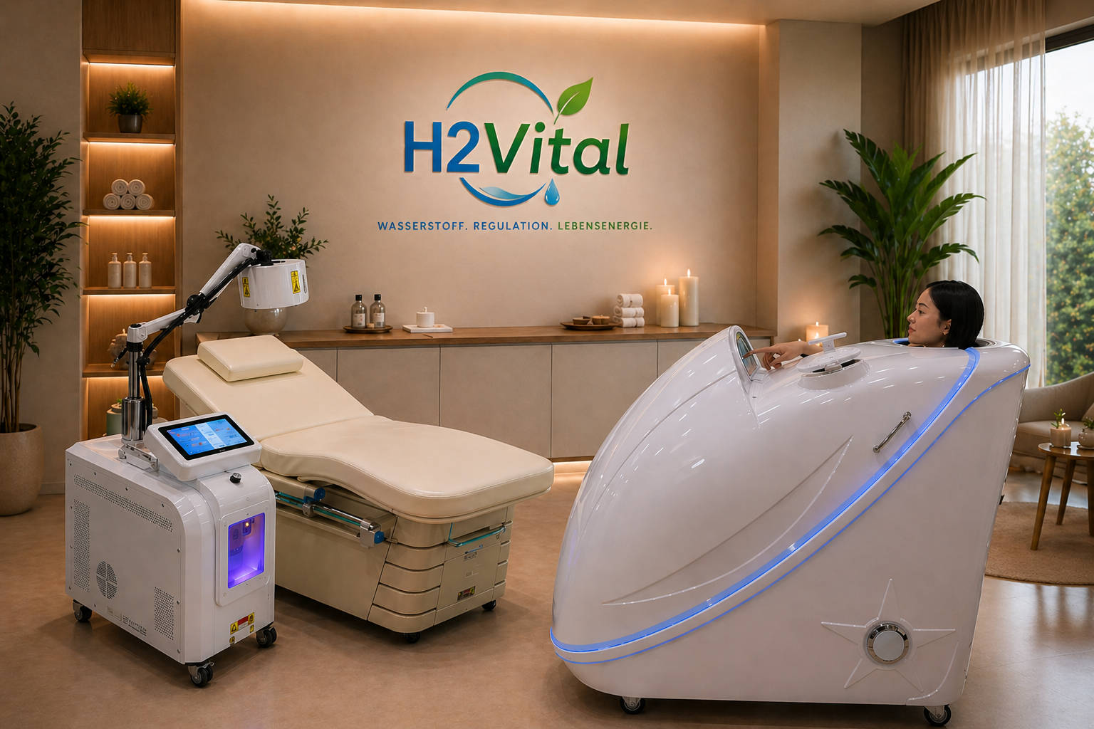H2Vital Terahertz Rotlicht und Ganzkörper H2 System