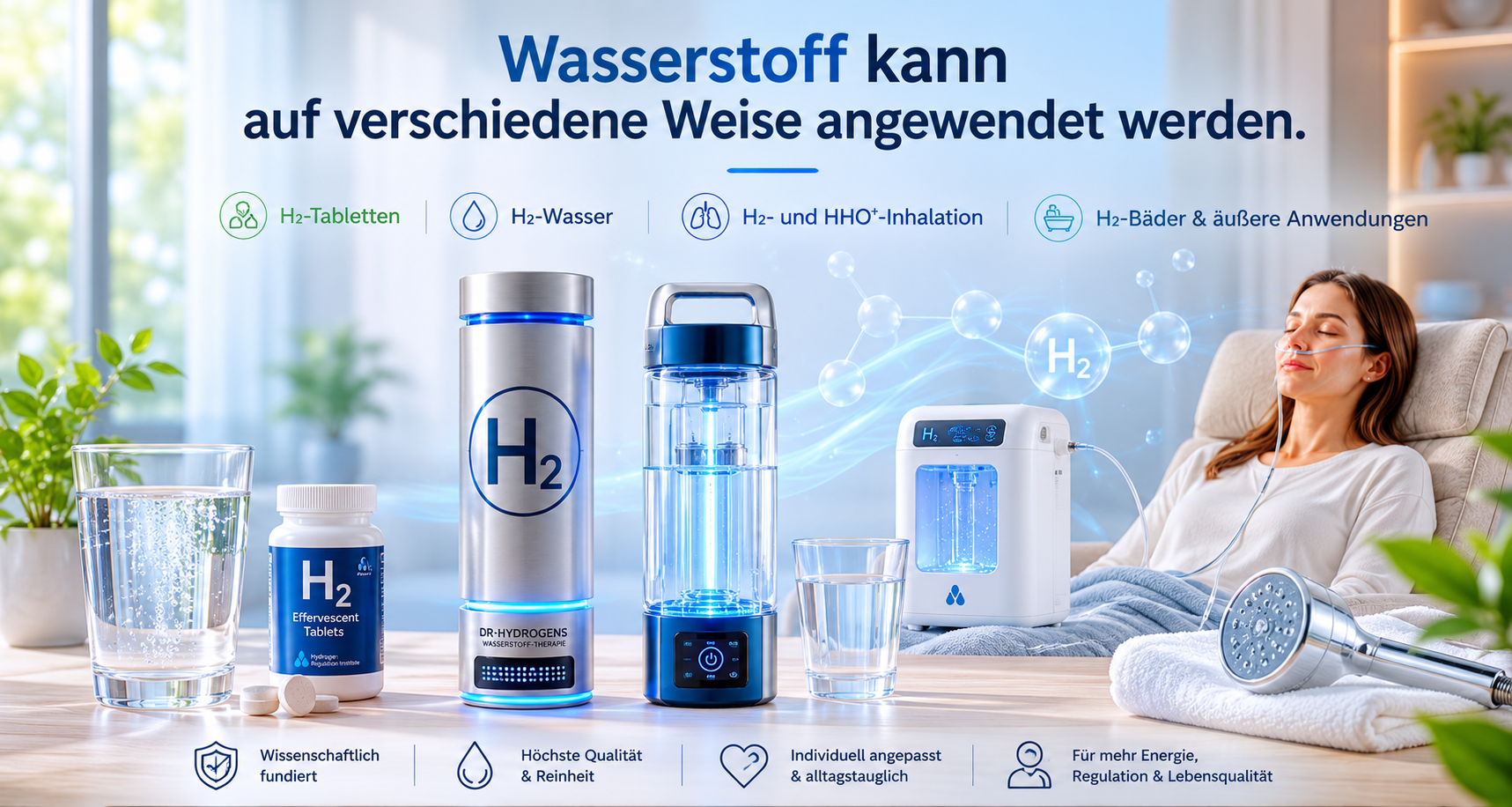 Anwendungen von molekularem Wasserstoff