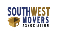 The southwest movers association logo has a cardboard box with a star on it.