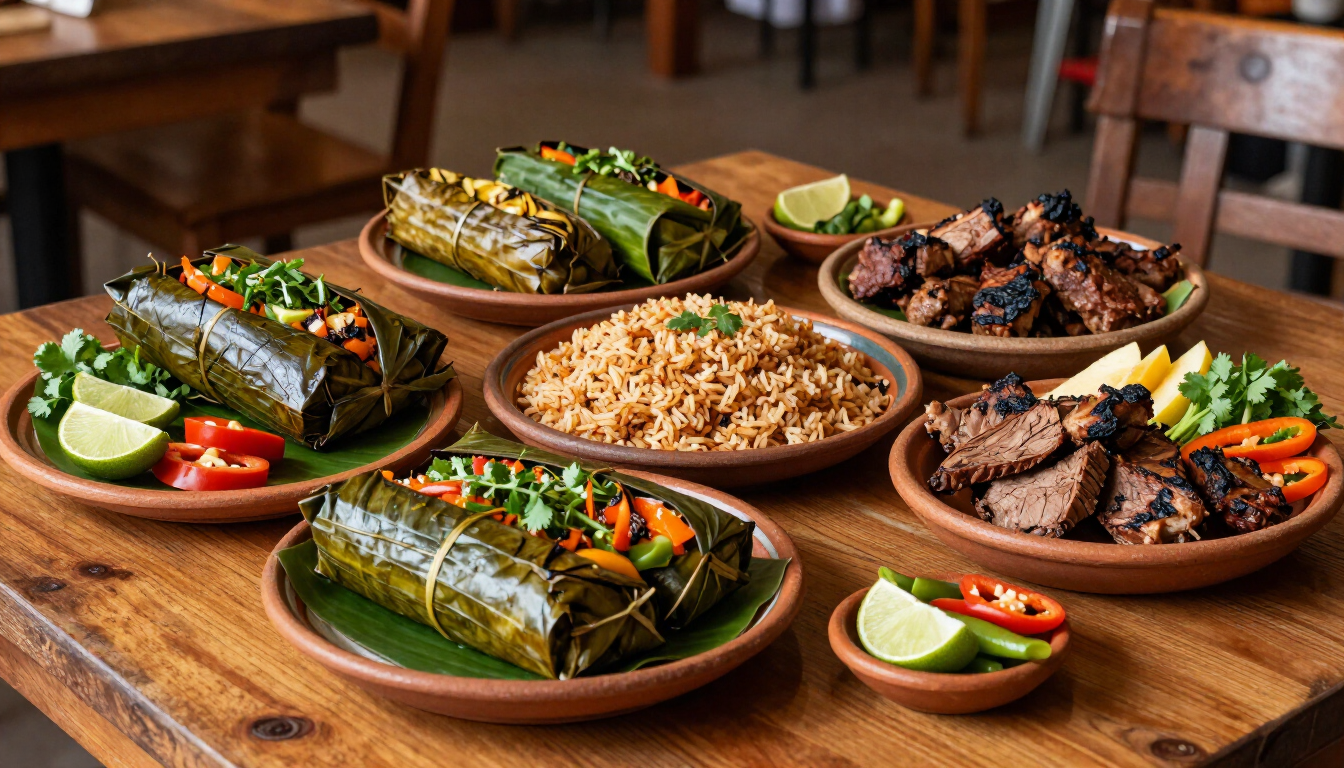 Cocina amazónica en Mazuko con juane, patarashca y parrilla