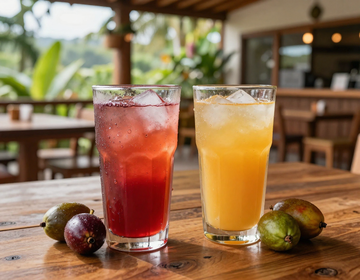 Vaso refrescante de camu camu y cocona