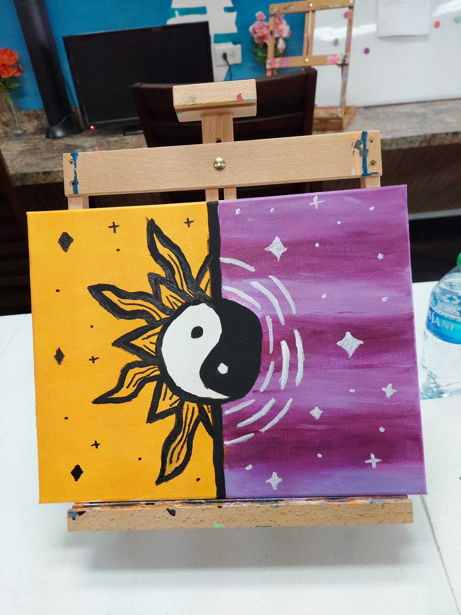 day and night painting