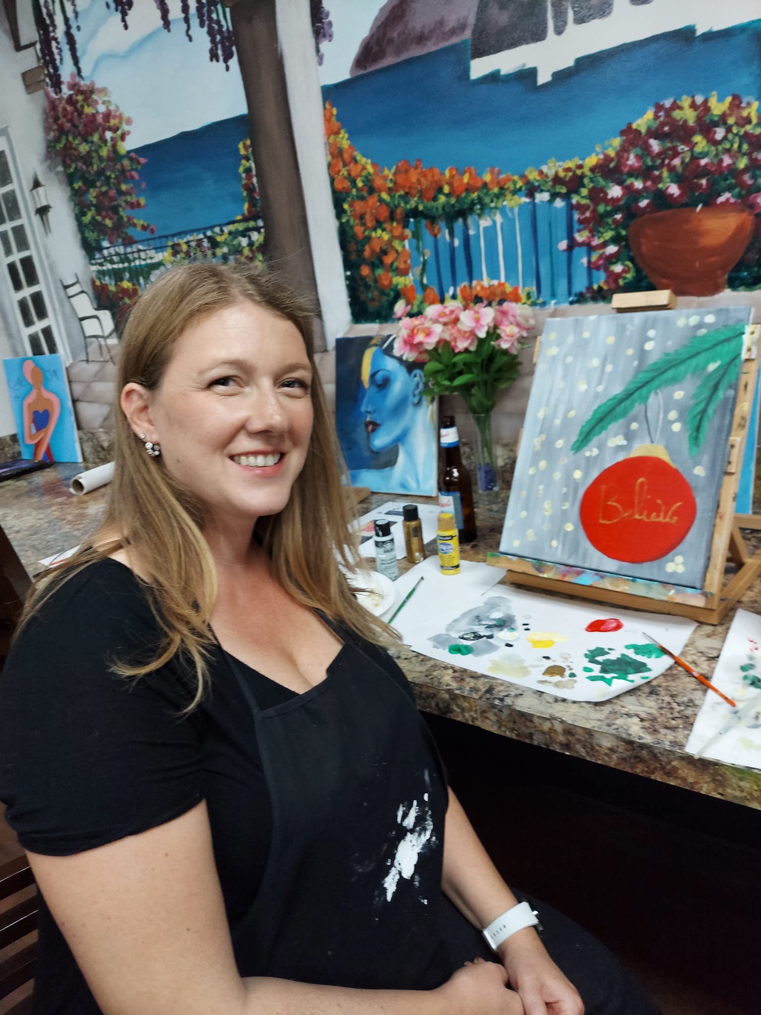 girl with painting