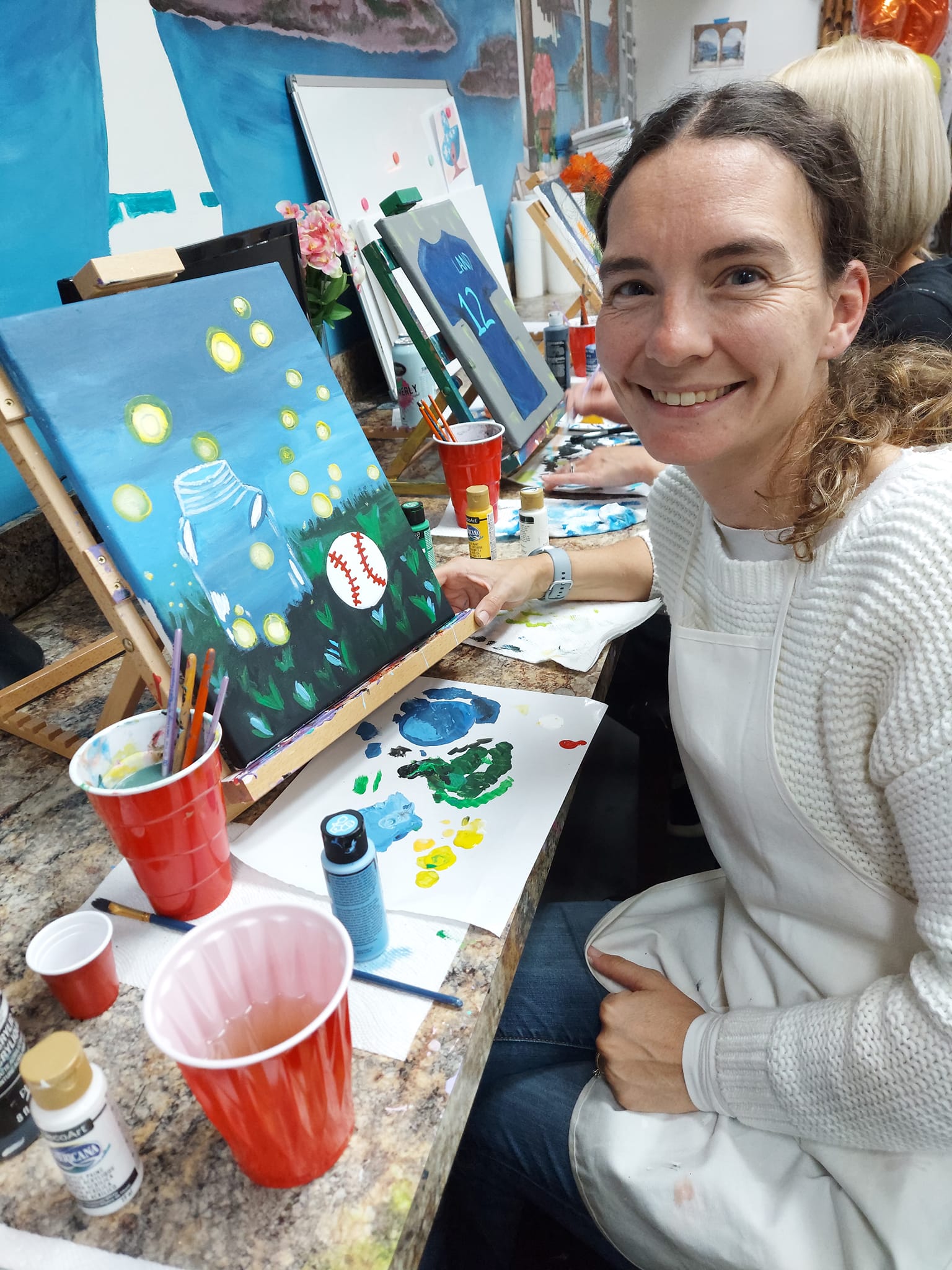 girl with painting