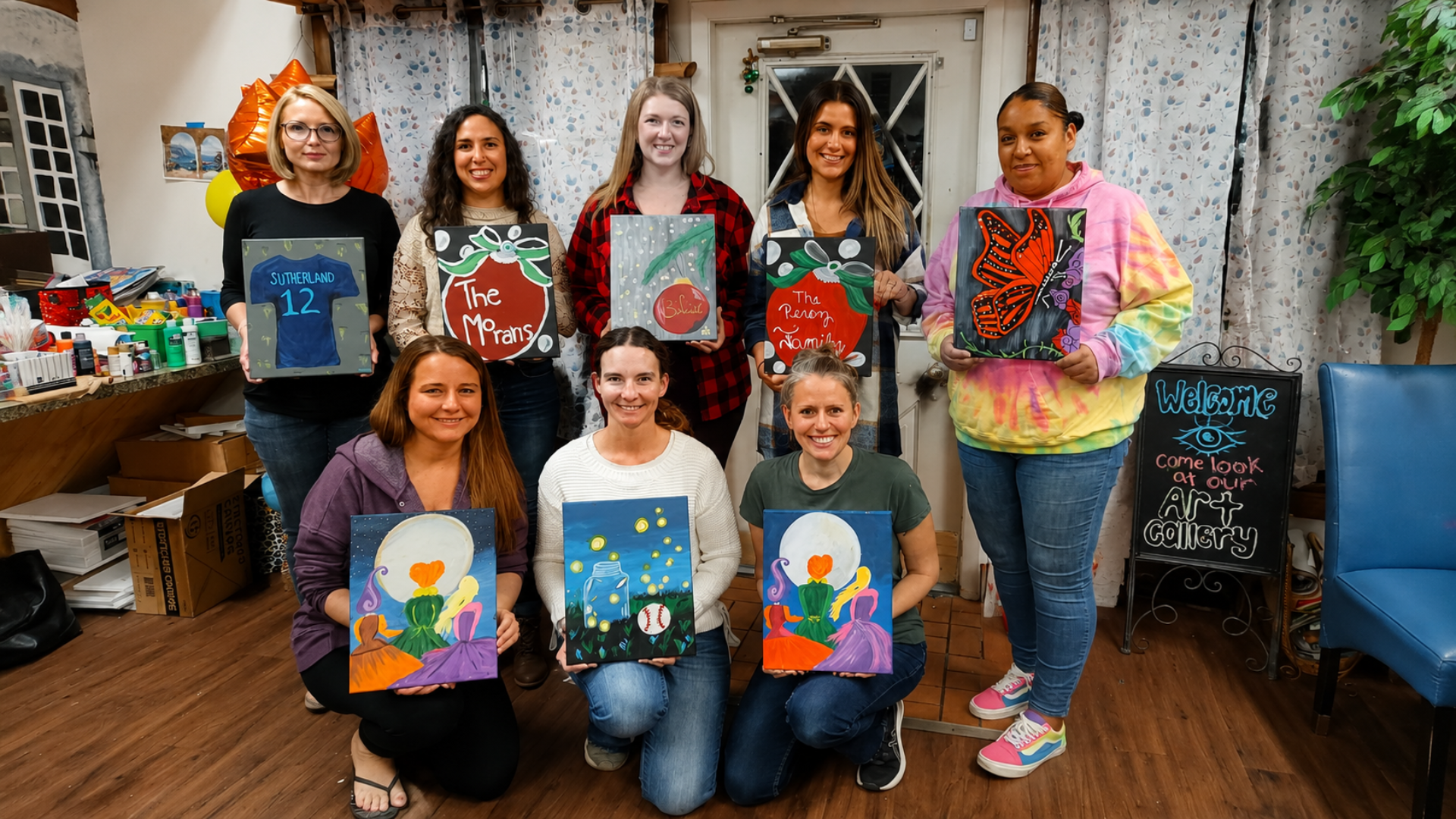 team building painting event for employees
