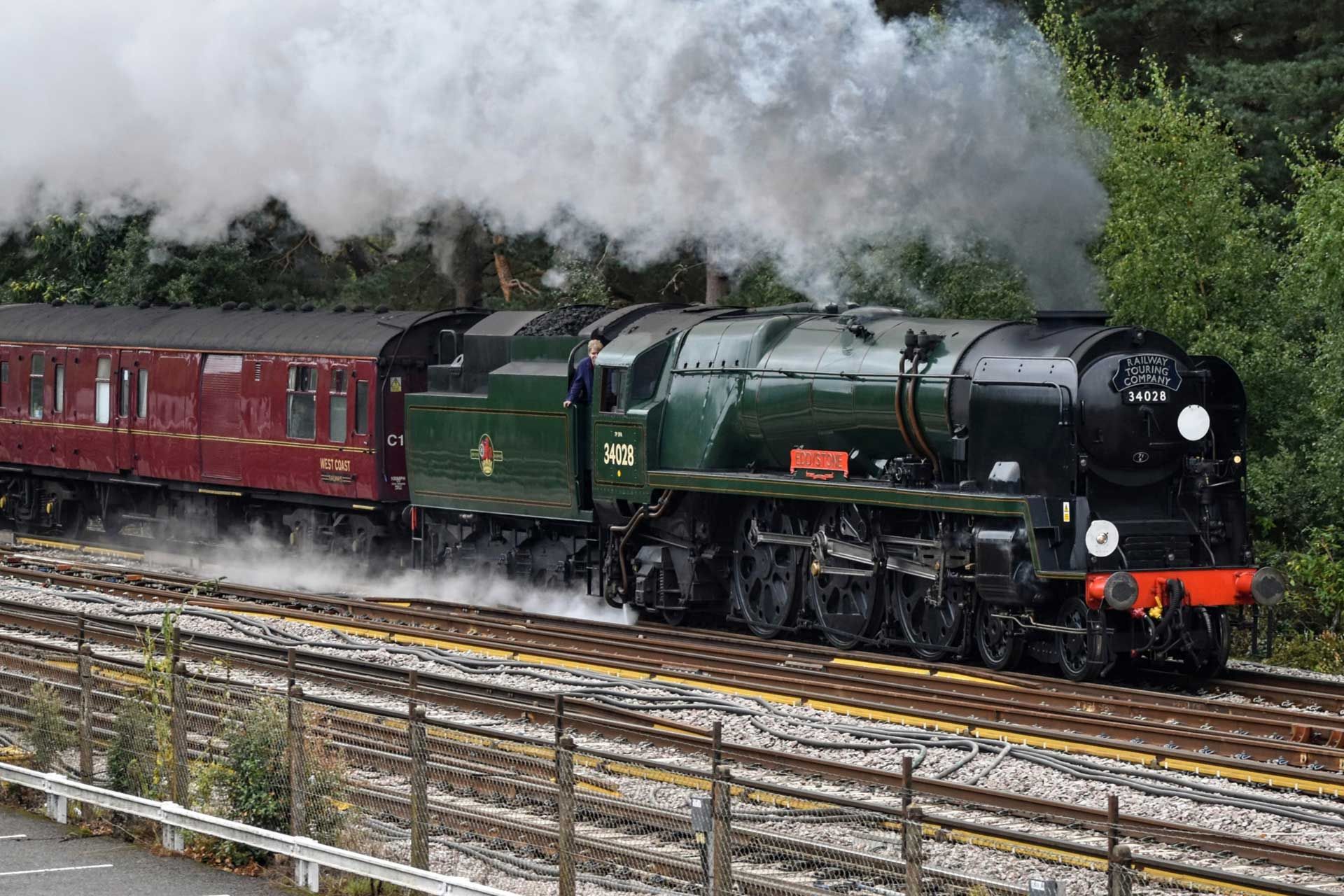 Black steam train,