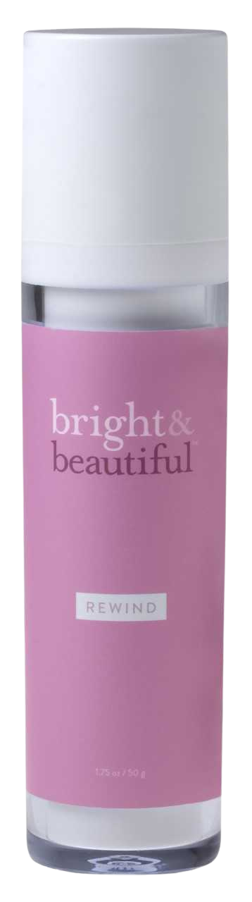 A bottle of bright & beautiful lotion on a white background.