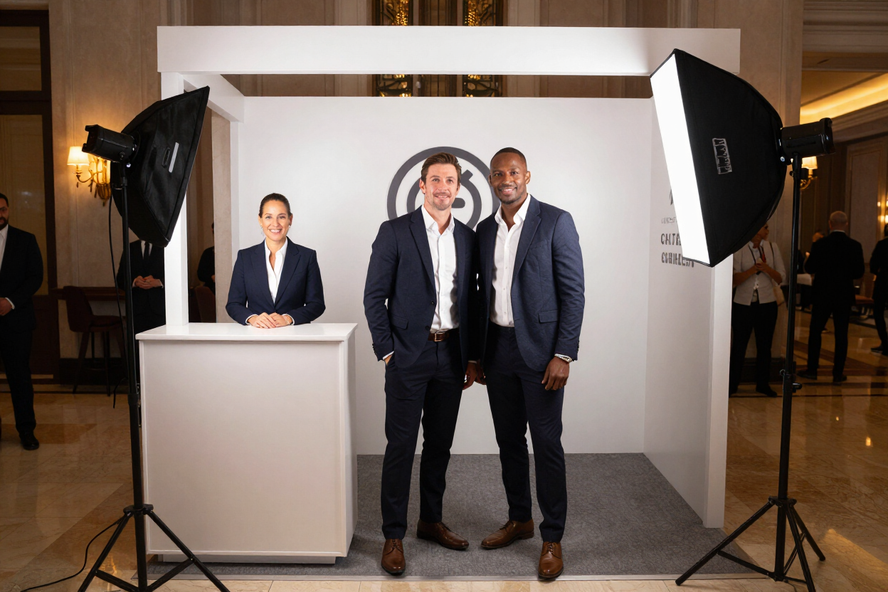 Branded 360 booth at Prudential Center