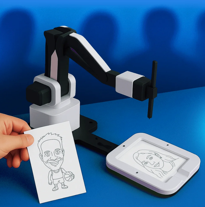 AI robot art booth