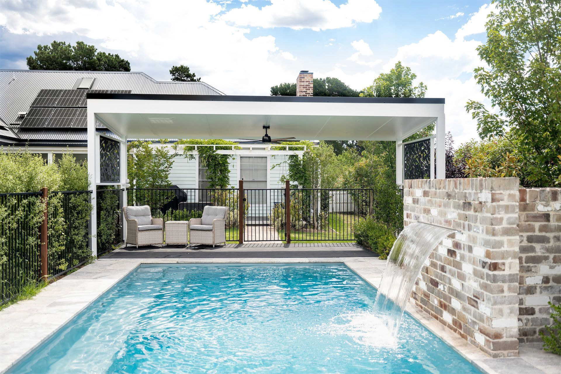 Backyard Swimming Pool With a Covered Patio — Prime Built in Bowral, NSW