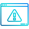 Blue 404 error webpage icon with a browser window outline and large “404” text