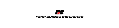 Farm Bureau Insurance logo: Black and red stylized