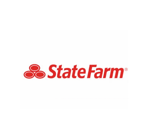 State Farm logo: red stacked circles, red text