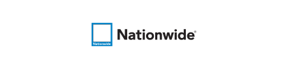 Nationwide logo: blue square with open top and horizontal line with