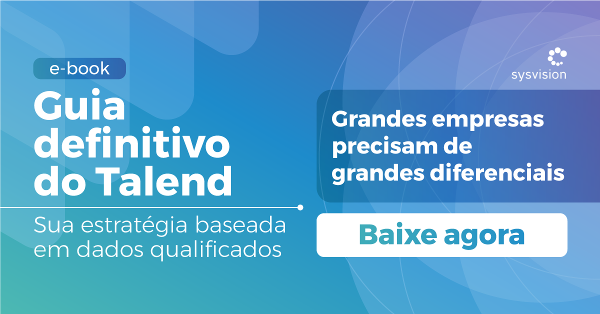 Uma faixa azul e roxa com as palavras guia definitivo do talend.