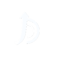 A white arrow pointing up on a white background.