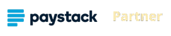 A paystack partner logo is shown on a white background