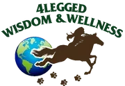 Logo: Horse and rider silhouette over a globe, text 