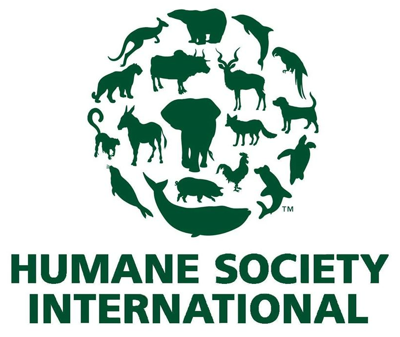 Humane Society International logo: green silhouettes of various animals arranged in a circle.