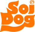 Orange Soi Dog logo with a paw print above the letter 
