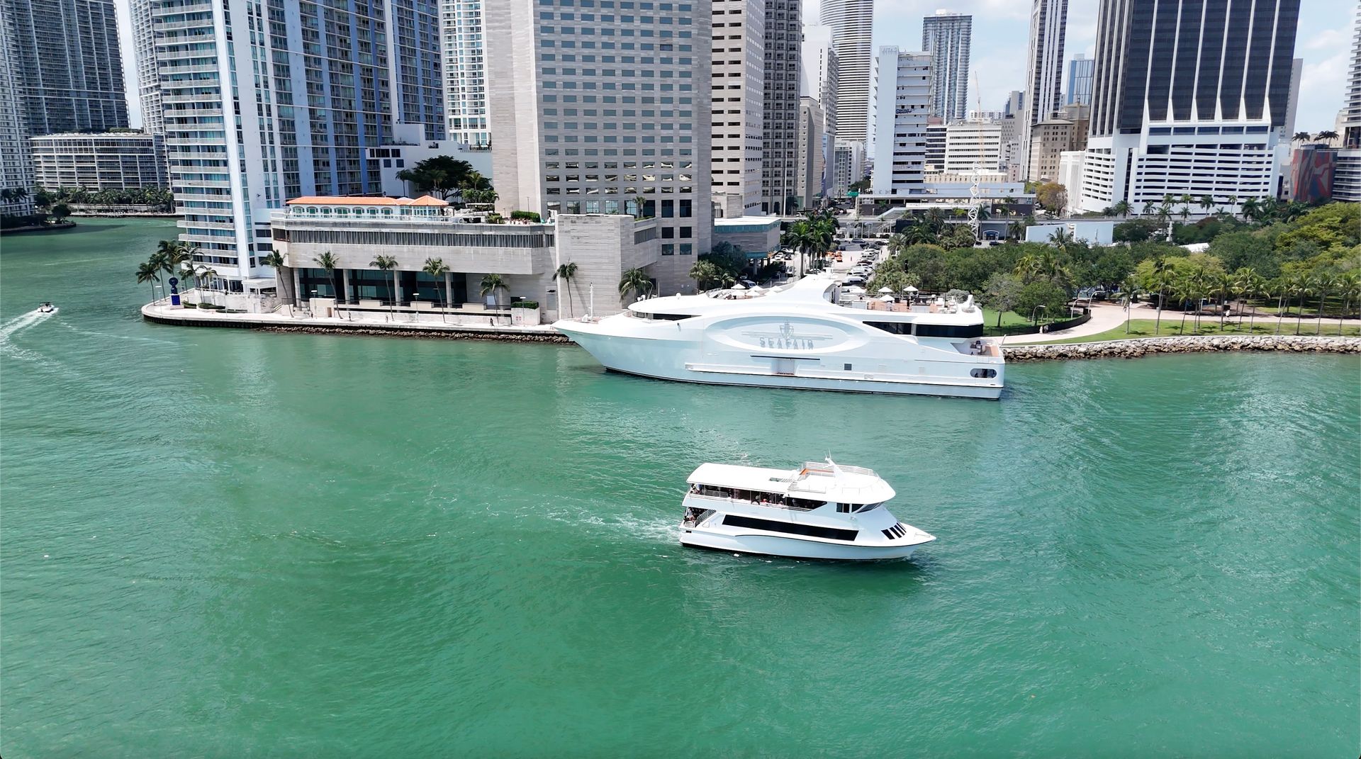Brickell and Downtown Skylines seen from the Miami Waterfront Cruise