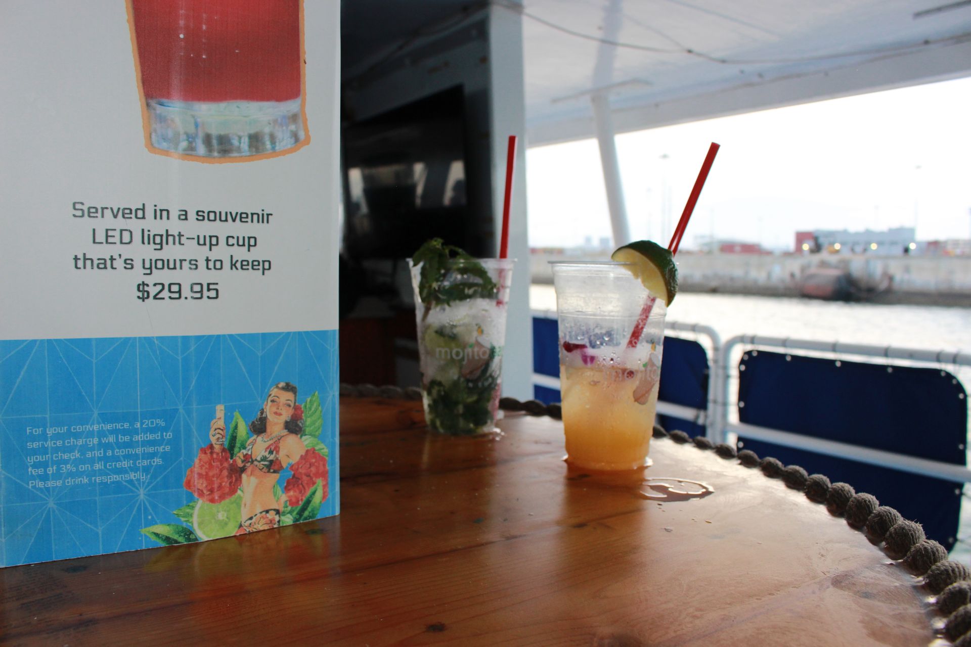 Mojito Bar onboard the Miami Skyline Boat Cruise from Bayside 