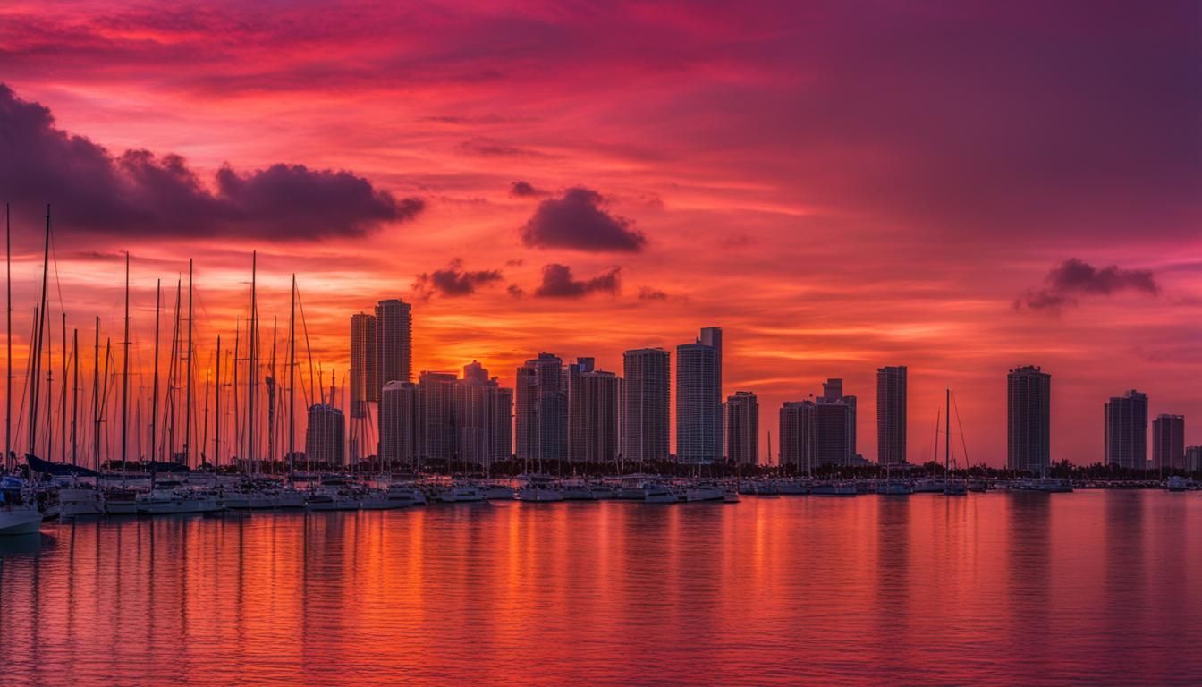 Miami Sunset from Biscayne Bay!