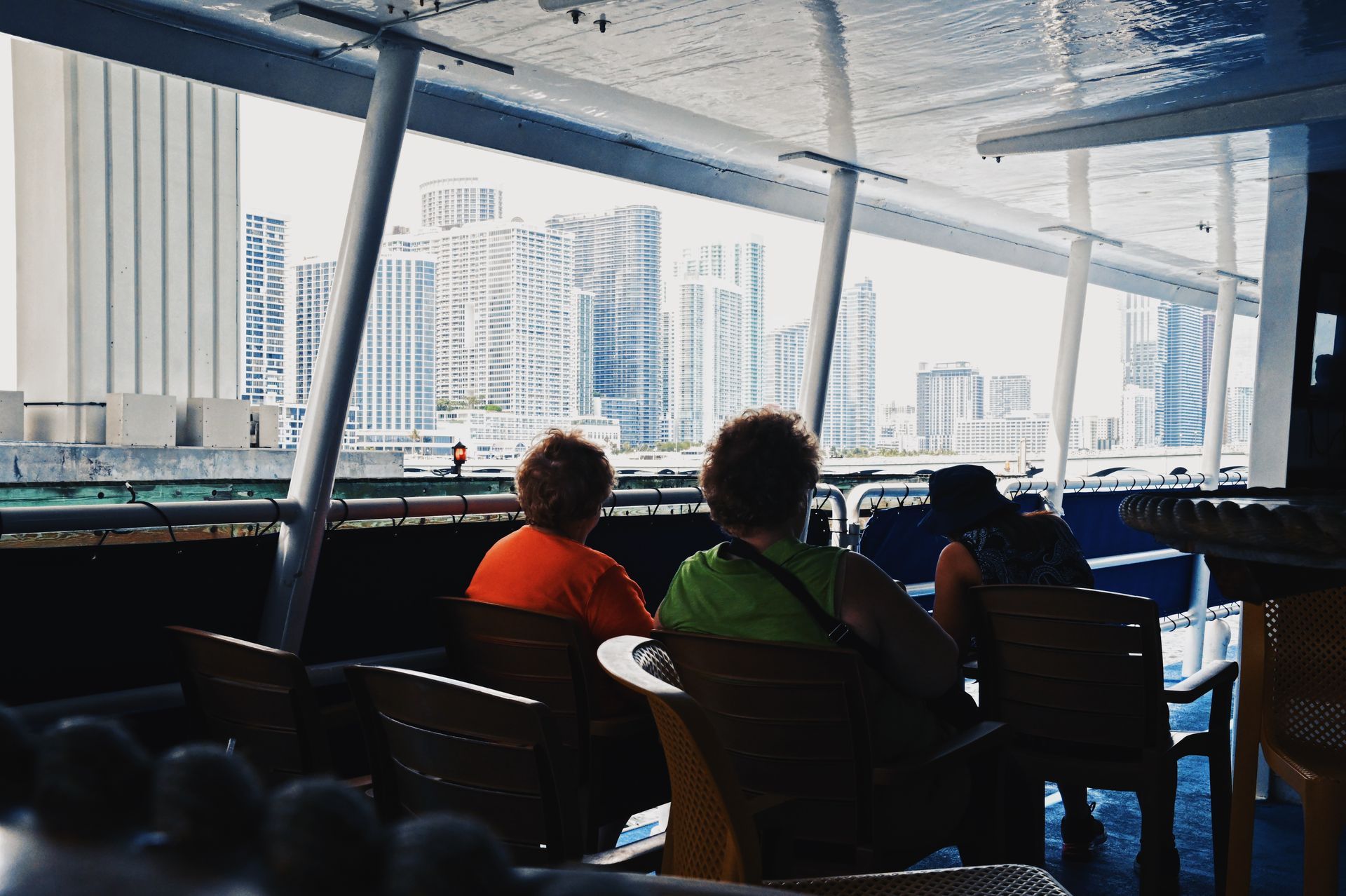 Miami Skyline seen from the Star island mansion Boat tour