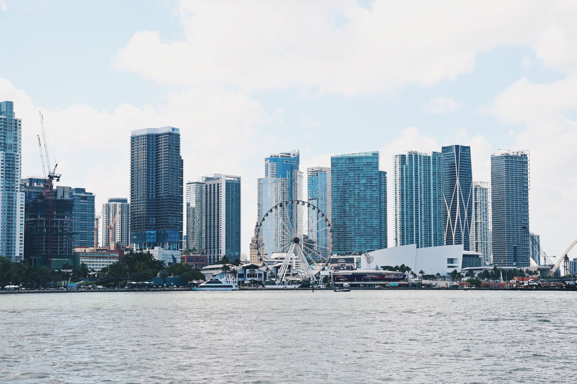 Miami Skyline seen on the best Boat tour in Miami