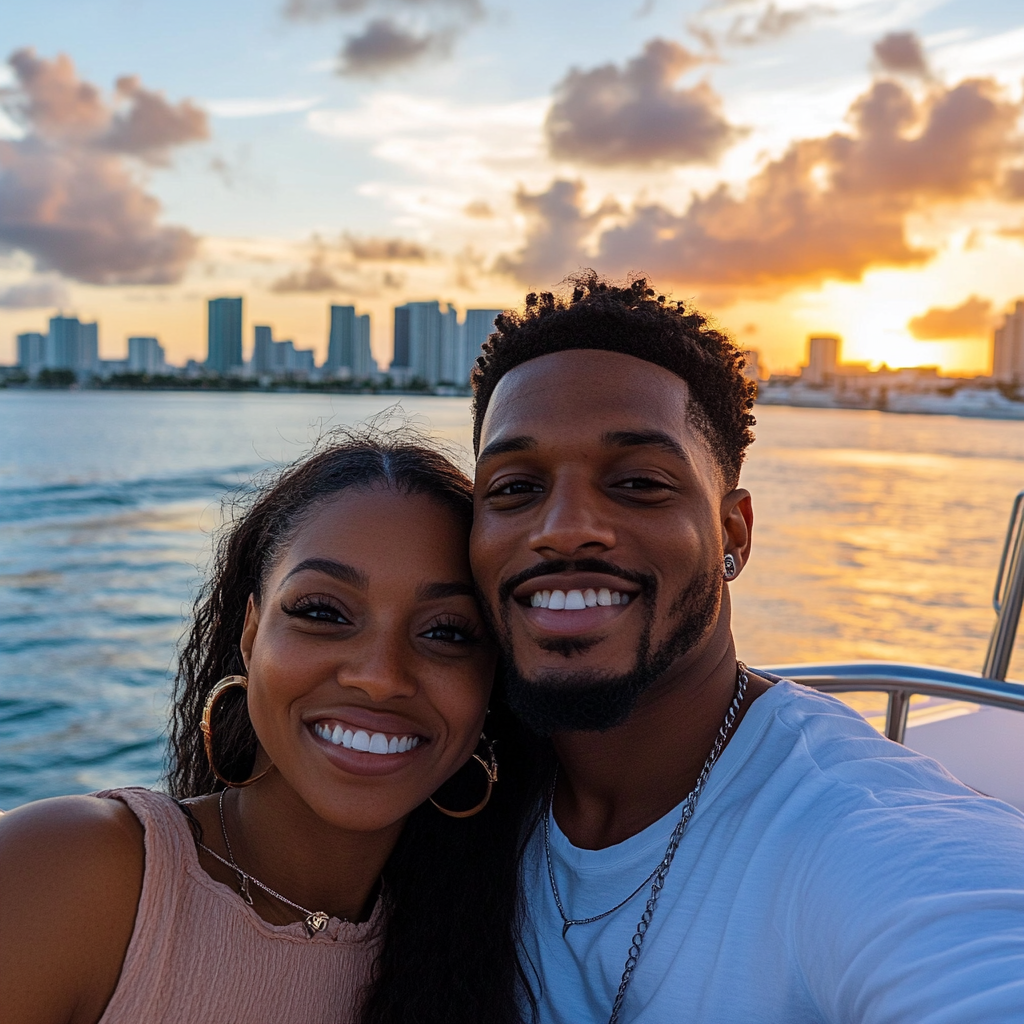 Sunset on a Miami Biscayne Bay Cruise