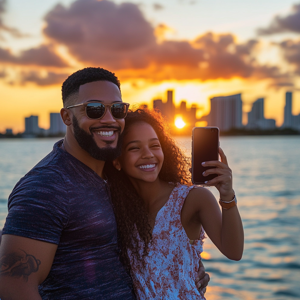 Sunset selfie on a Miami Sunset Cruise