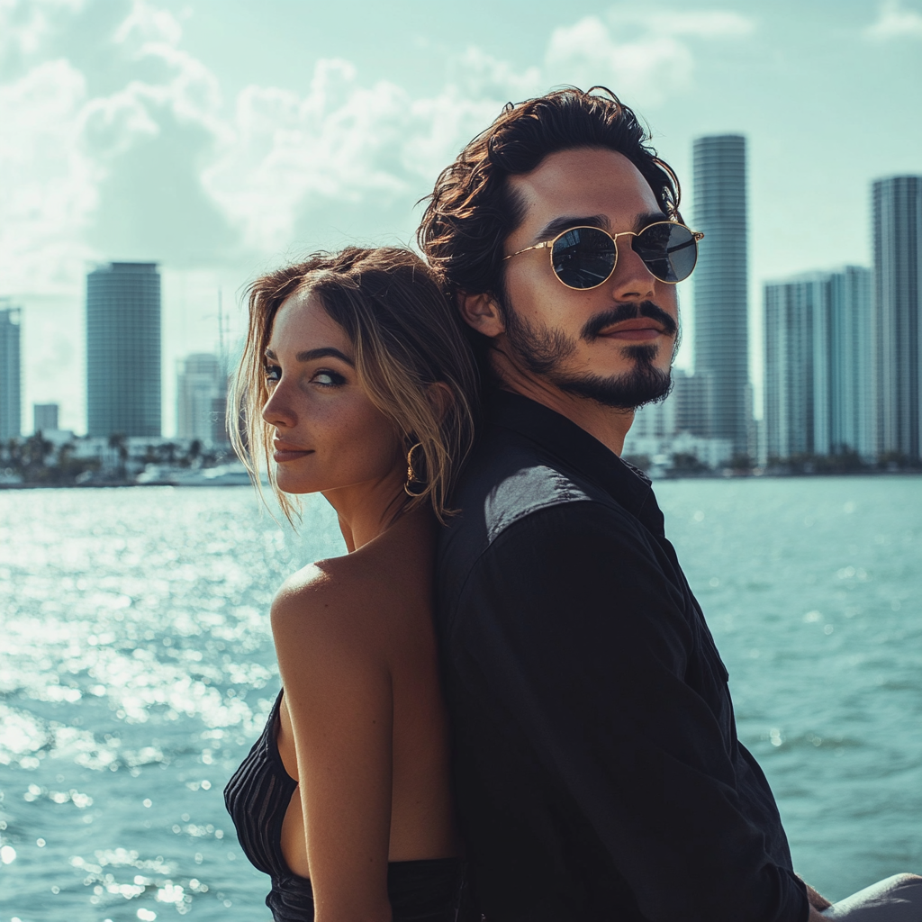 Stunning views of the Miami Skyline from the top deck of a Skyline Cruise.
