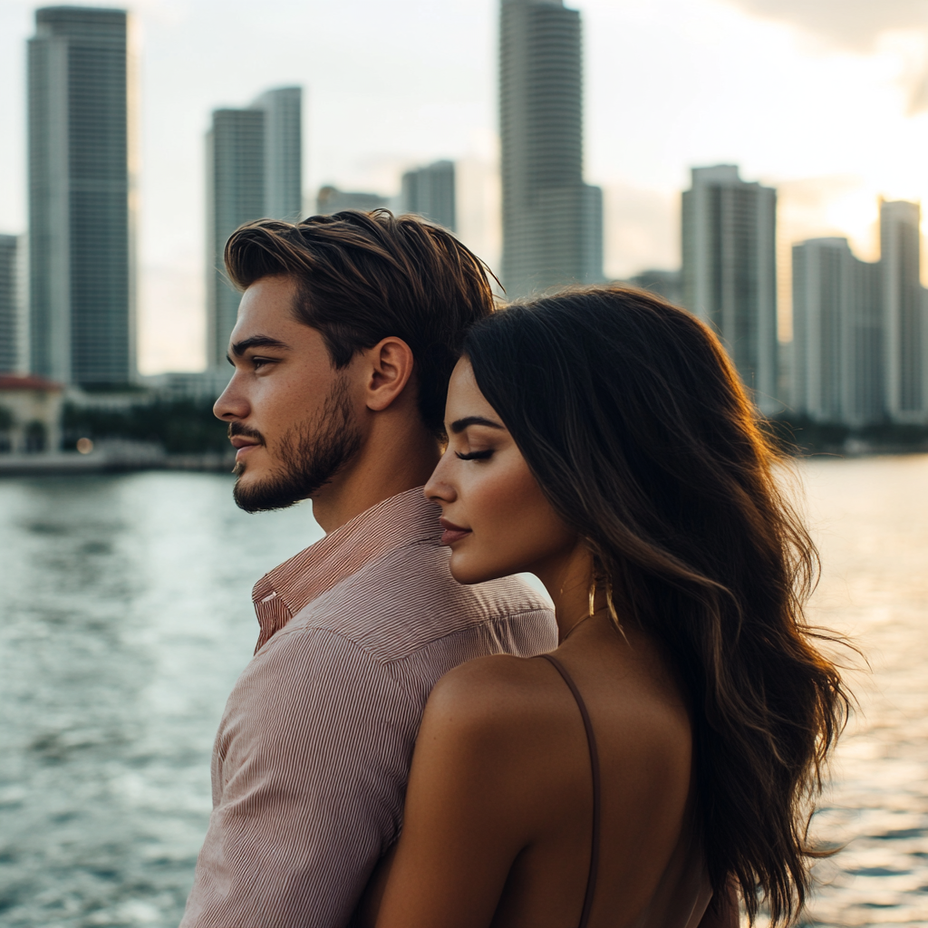 Celebrating a special occasion on a Skyline Cruise with Biscayne Bay views.
