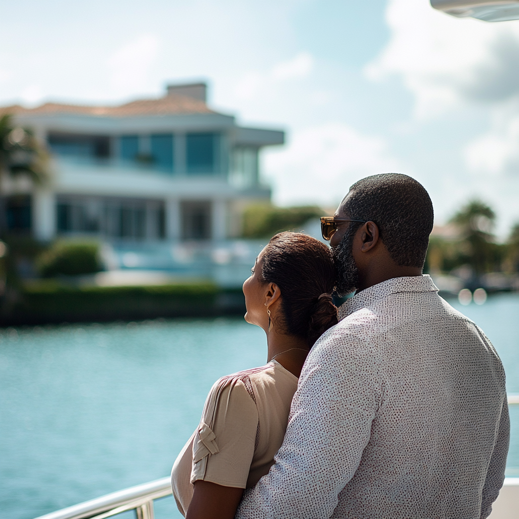 Waterfront mansions seen during a Biscayne Bay cruise.