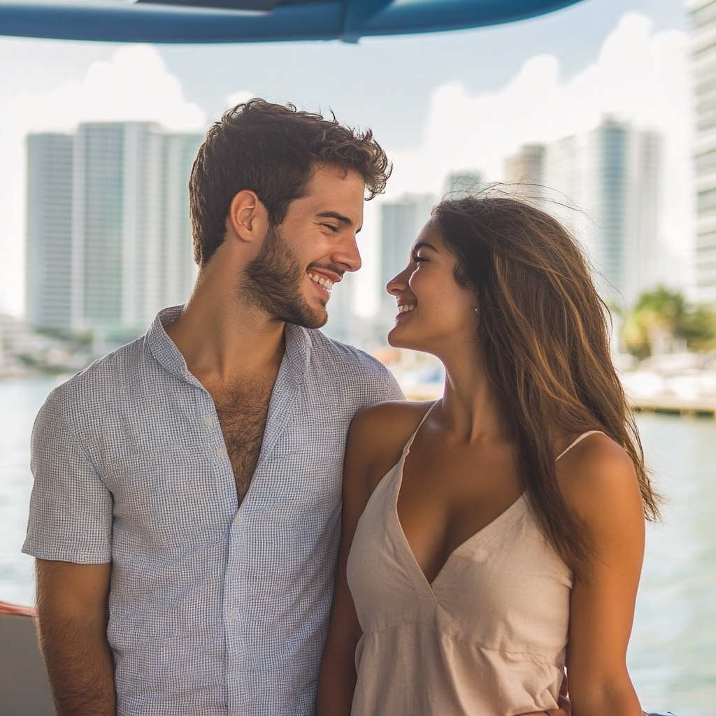 A couple relaxing while exploring Biscayne National Park.