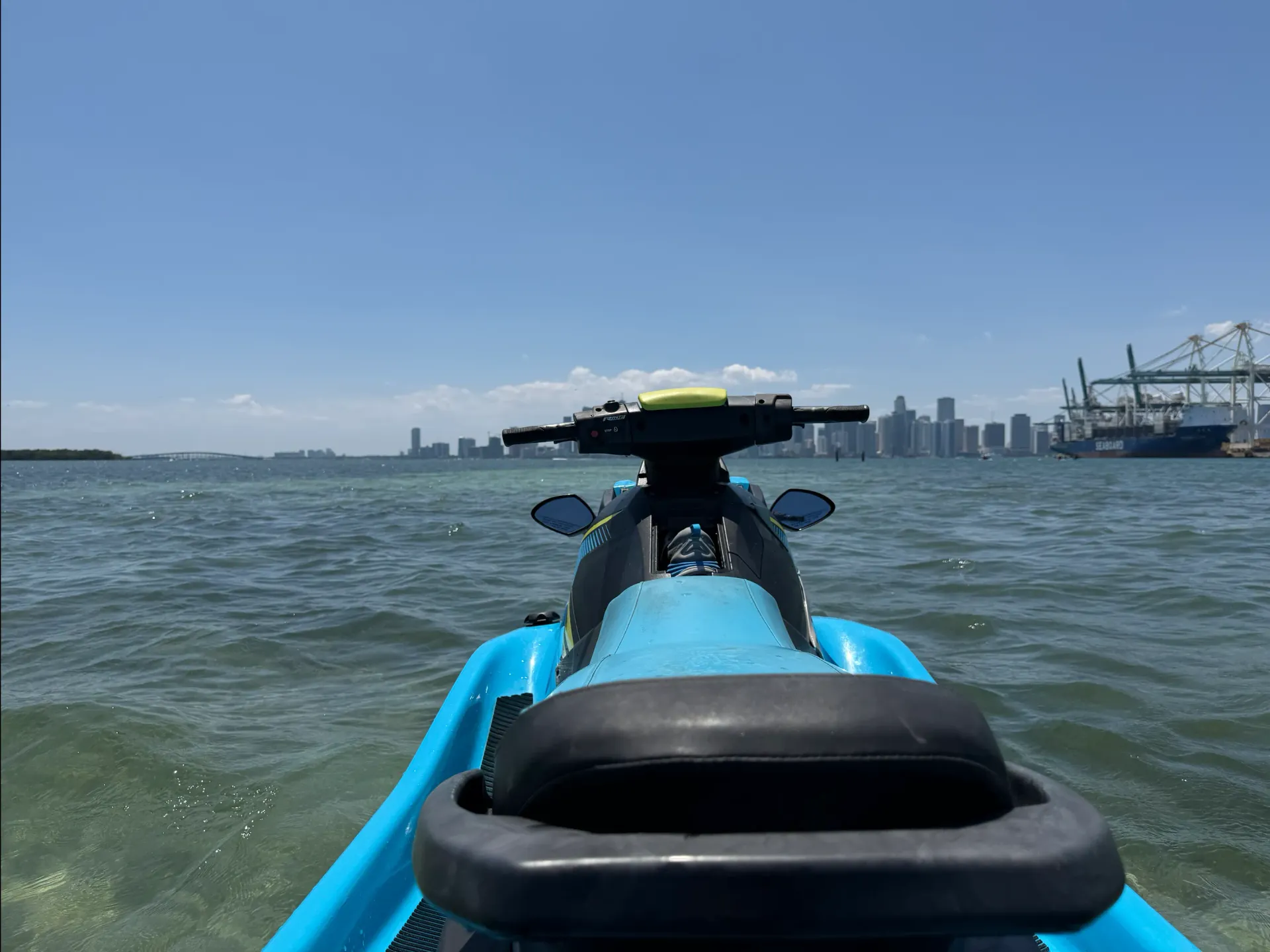 Yamaha WaveRunner used during Miami Jet Ski Rentals near the Downtown Miami waterfront