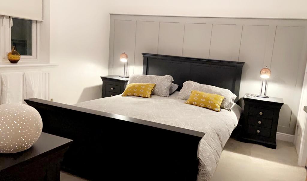 bed in bedroom