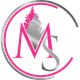 Pink and silver logo with a tree between the letters MS in a circle.